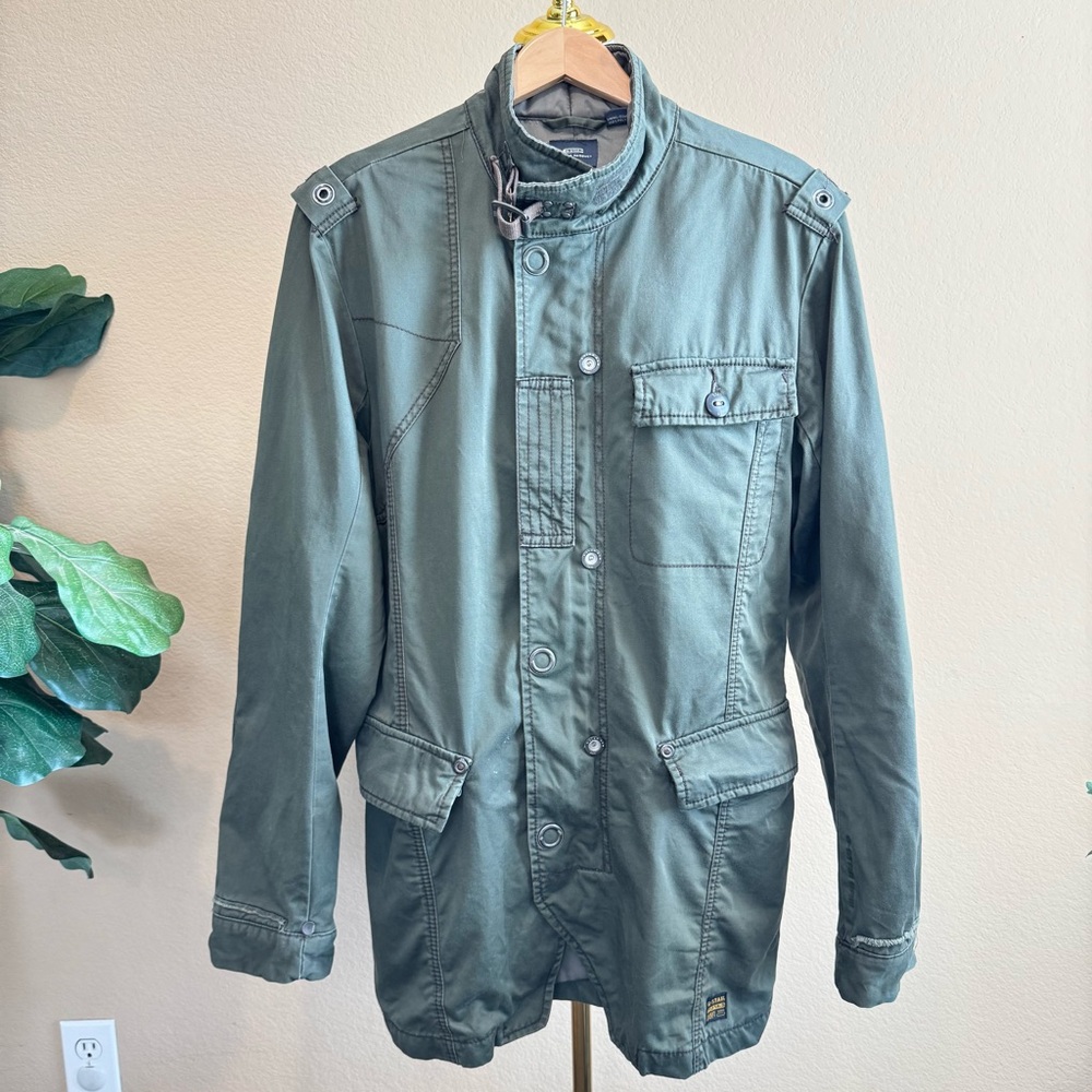 G-STAR RAW Sniper Blazer GS3301 Men’s XL Green Military Field Jacket Utility